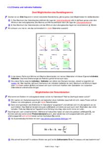 4.3.2 Direkte und indirekte Halbleiter  Zwei Möglichkeiten des Banddiagramms Zeichen wir ein E(k)-Diagramm in einem reduzierten Bandschema, gibt es genau zwei Möglichkeiten für dieBandkanten: 1. Das Maximum des Valenz