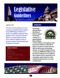 Legislative Guidelines Adopted for the[removed]sessions  GUIDELINES