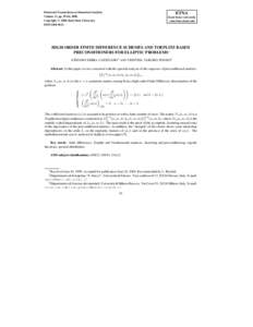 ETNA  Electronic Transactions on Numerical Analysis. Volume 11, pp[removed], 2000. Copyright  2000, Kent State University. ISSN[removed].