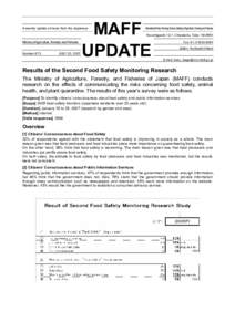 MAFF UPDATE A weekly update of news from the Japanese  International Policy Planning Division, MinistryofAgriculture, ForestryandFisheries