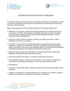 Board of Chiropractic Examiners - Notice of Teleconference Licensing, Continuing Education & Public Relations Committee Meeting