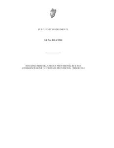 STATUTORY INSTRUMENTS.  S.I. No. 404 of 2014 ————————