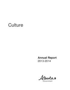 Culture  Annual Report[removed]  Note to readers: