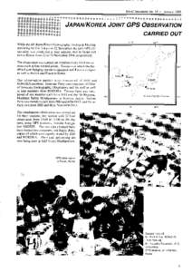 EAHC NewsletterNoJanuary 1995 JaPAN/KaREAJoIUT GPS OBSERVATIaN CARRIEDOUT