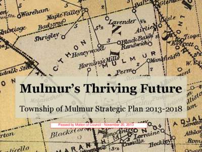 Mulmur’s Thriving Future  Township of Mulmur Strategic Plan[removed]