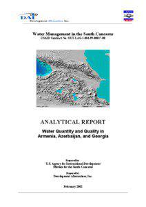 Water Management in the South Caucasus USAID Contract No. OUT-LAG-I[removed]