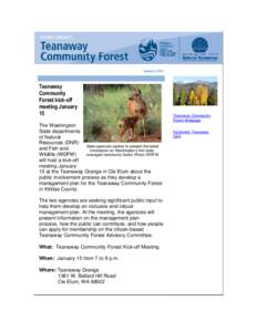 January 6, 2014  Teanaway Community Forest kick-off meeting January