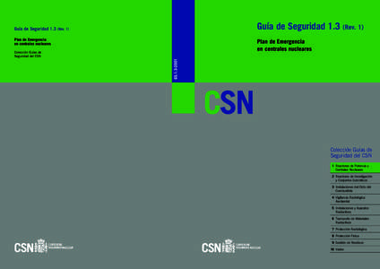 Guía de Seguridad 1.3 (Rev. 1)  Guía de Seguridad 1.3 (Rev. 1) Plan de Emergencia en centrales nucleares