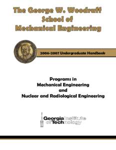 [removed]Undergraduate Handbook  Programs in Mechanical Engineering and Nuclear and Radiological Engineering