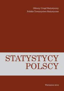 G£ÓWNY URZ¥D STATYSTYCZNY POLSKIE TOWARZYSTWO STATYSTYCZNE STATYSTYCY POLSCY