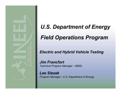 Electric and Hybrid Vehicle Testing