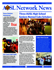 Academy for Urban School Leadership   Spring 2014  Network News Posse Scholars