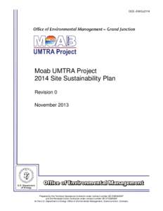 Microsoft Word - DOE-EM-GJ2114 2014 Draft Site Sustainability Plan Rev 0