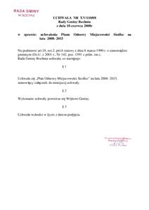 UCHWAŁA NR XV[removed]Rady Gminy Bochnia z dnia 18 czerwca 2008r