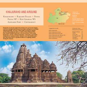 Khajuraho Group of Monuments / Kandariya Mahadeva Temple / Chandela / Panna National Park / Raneh Falls / Kalinjar Fort / Varaha / Panna / Devi Jagadambi Temple / Bundelkhand / Madhya Pradesh / States and territories of India