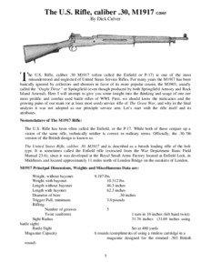 The U.S. Rifle, caliber .30, M1917 ©2003 By Dick Culver