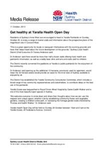Get healthy at Yaralla Health Open Day