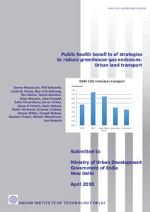 WHO COLLABORATING CENTRE  Public health benefi ts of strategies to reduce greenhouse-gas emissions: Urban land transport Delhi CO2 emissions transport