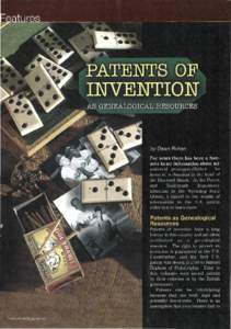 INVENTION AS GENEALOGICAL RESOURCES by Dawn Rohan  ; f\