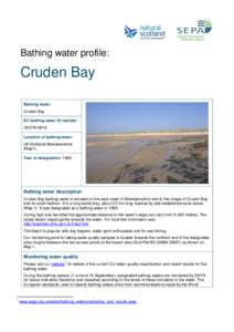 Cruden Bay bathing water profile