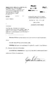 FILED  ORDER OF HON. BRYAN D.GARRUTO, J.S.C. SUPERIOR COURT OF NEW JERSEY MlDDLESEX COII NTY SUPERIOR COURT LAW DnrTS[ON: MIDDLESEX COUNTY