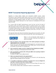 Microsoft Word - REMIT Transaction Reporting Agreement Belpex.docx