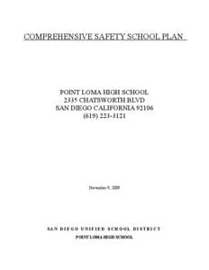 COMPREHENSIVE SAFETY SCHOOL PLAN  POINT LOMA HIGH SCHOOL 2335 CHATSWORTH BLVD SAN DIEGO CALIFORNIA[removed]3121