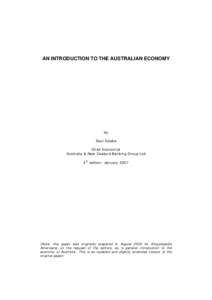 An Introduction to the Australian Economy