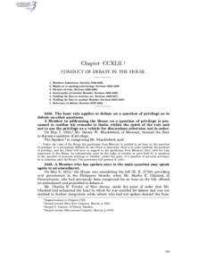 Chapter CCXLII.1 CONDUCT OF DEBATE IN THE HOUSE[removed].