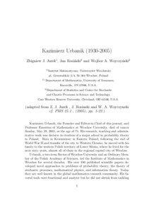 Probability theory / Universal algebra / Hugo Steinhaus / Probability / Mark Kac / Yuri Linnik / European people / Mathematics / Guggenheim Fellows / Edward Marczewski