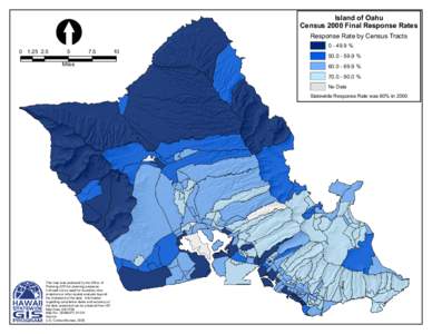 Island of Oahu Census 2000 Final Response Rates[removed]