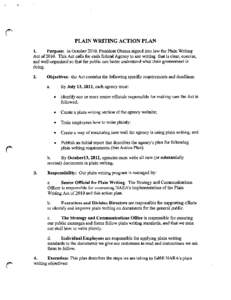 Plain Writing Action Plan