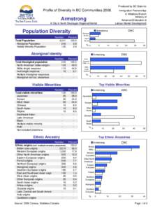 2006 Census Diversity Profile for Armstrong