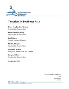 Jemaah Islamiyah / Terrorism / Islamist groups / Moro / Riduan Isamuddin / Abu Sayyaf / Noordin Mohammad Top / U.S. State Department list of Foreign Terrorist Organizations / War on Terror / Islam / Terrorism in Indonesia / Islamic terrorism