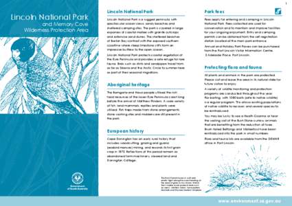 Geography of Australia / Coffin Bay National Park / Protected areas of South Australia / Port Lincoln / Lincoln National Park / Eyre Peninsula / States and territories of Australia / Geography of South Australia