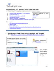 Computer file formats / Open formats / Electronic publishing / E-books / Adobe Digital Editions / EPUB / Portable Document Format / Adobe Systems / Barnes & Noble Nook 1st Edition / Publishing / Media technology / Computing