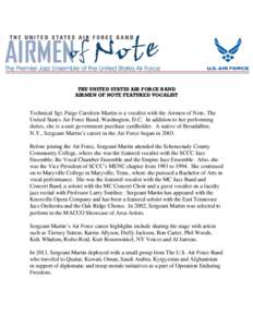 United States Air Force / The Airmen of Note / United States Air Force Band / Karrin Allyson / Sergeant / Kurt Rosenwinkel / Military organization / Military / Jazz