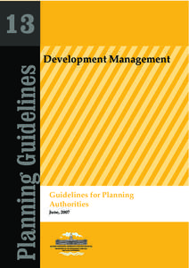 Planning Guidelines  13 Development Management  Guidelines for Planning