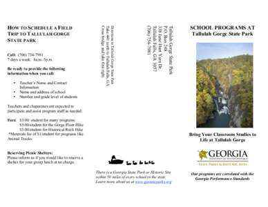 Tallulah Gorge / Tallulah River / Tallulah Falls /  Georgia / Canyon / Geography of Georgia / Georgia / Tallulah Gorge State Park