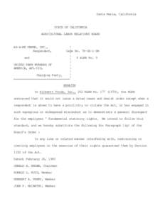 California / Unfair labor practice / California Agricultural Labor Relations Act / United Farm Workers / The Blue Eagle At Work / John C. Truesdale / Economy of the United States / National Labor Relations Board / United States