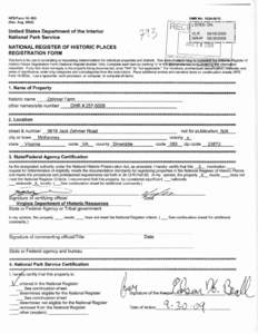 NATIONAL REGISTER FORMS TEMPLATE