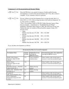 Component 3, (6) Deconcentration and Income Mixing a. Yes  No: