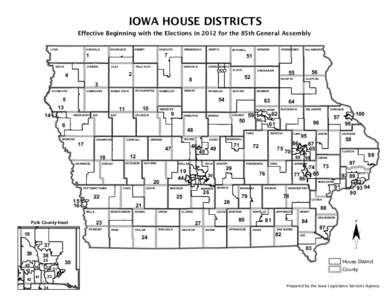 IOWA HOUSE DISTRICTS  Effective Beginning with the Elections in 2012 for the 85th General Assembly LYON  OSCEOLA