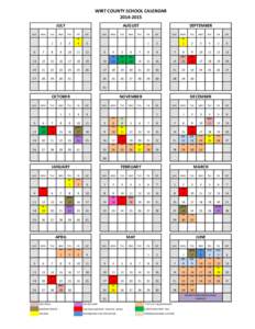 WIRT COUNTY SCHOOL CALENDAR[removed]JULY SUN  MON