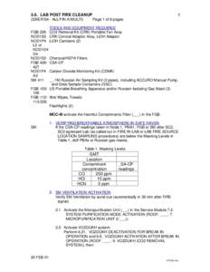 3.6. LAB POST FIRE CLEANUP (EMER/5A - ALL/FIN A/MULTI) Page 1 of 8 pages  TOOLS AND EQUIPMENT REQUIRED