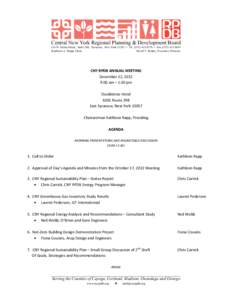 Central New York Regional Planning & Development Board  126 N. Salina Street, Suite 200, Syracuse, New York 13202 • Tel[removed] • Fax[removed]Kathleen A. Rapp, Chair David V. Bottar, Executive Director