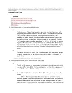 Salt Lake County, Utah, Code of Ordinances >> Title 9 - HEALTH AND SAFETY >> Chapter 9.77 FIRE CODE >> Chapter 9.77 FIRE CODE Sections: [removed]Adoption of International Fire Code.