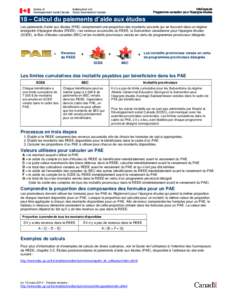 18 – Calcul du paiements d’aide aux études (PAE)