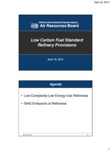 April 18, 2014  California Environmental Protection Agency Air Resources Board