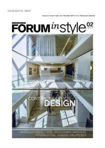 Magazine: Forum in style | Date: November 2014 | Project: Restaurant Löweneck  02 NOV.14  CONTRACT & OFFICE